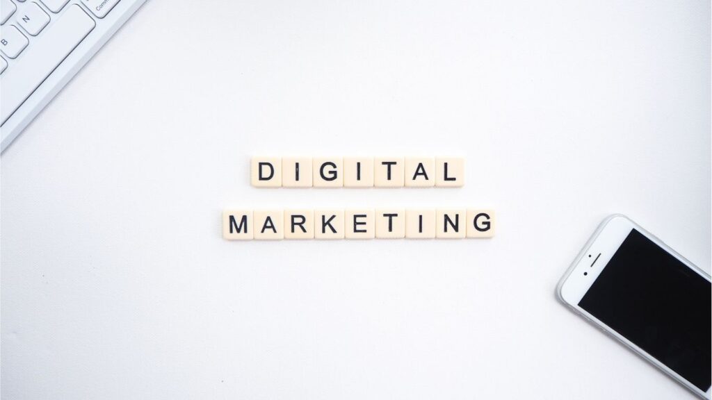 A scrabble Digital Marketing.