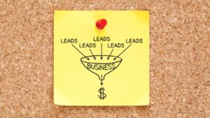 Lead generation and sales funnel concept.